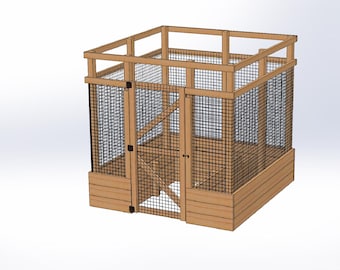 8' x 8' Enclosed Raised Garden Bed Building Plans