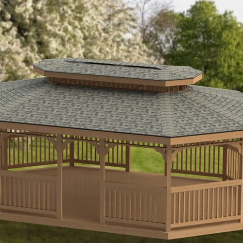 Hip Roof Gazebo Building Plans 16' X 24' Perfect for Etsy