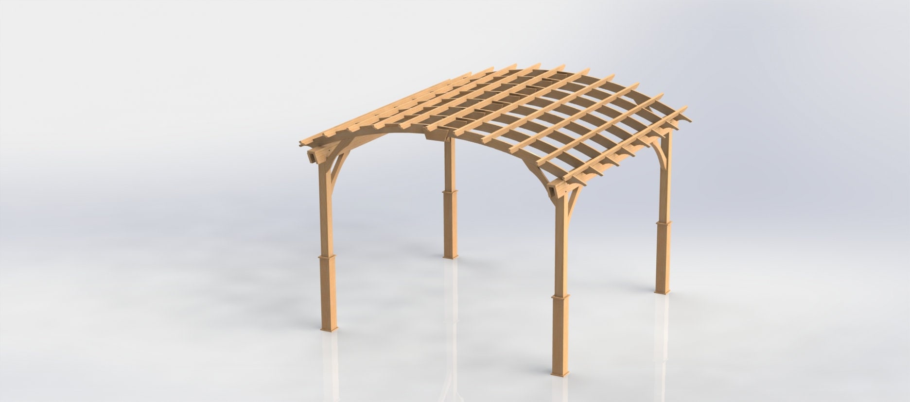 Arched Pergola Building Plans - 14' x 14'