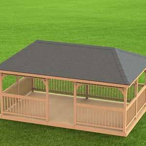 Tuinhuisje bouwplannen I heupdak - 12 x 20
