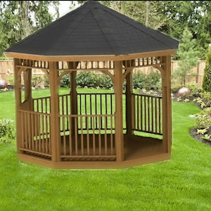 Gazebo Downloadable Building Plans - Octagon - 12 x 12