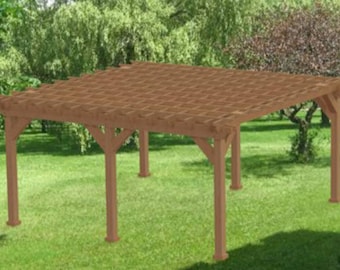 Garden Pergola Building Plans - 20 x 20
