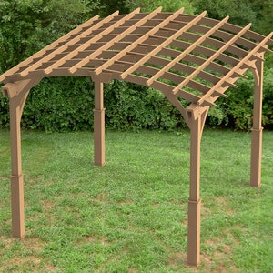 Planos de construcción de pérgolas arqueadas: 12' x 14'