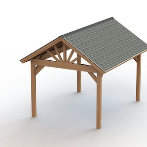 Gable Roof Gazebo Building Plans 3m x 4m Perfect for Spas