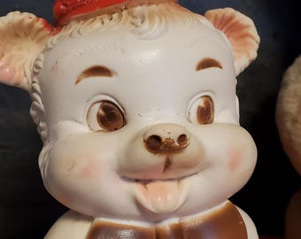 vintage Edward Mobley Rubber Squeaky Bear mfg by Arrow Rubber & Plastic Corp.