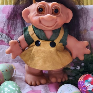 1960&#39;s Thomas Dam Troll Girl Bank Good Luck Troll Doll