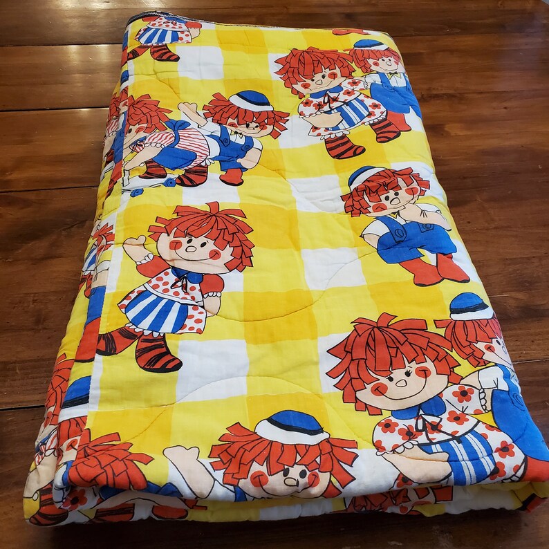 1970s Raggedy Ann & Andy Standardsized Thick Sleeping Bag Etsy