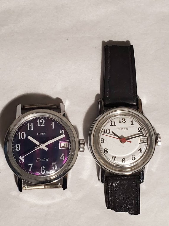 2 Timex Watch Faces for Repair Parts Etsy