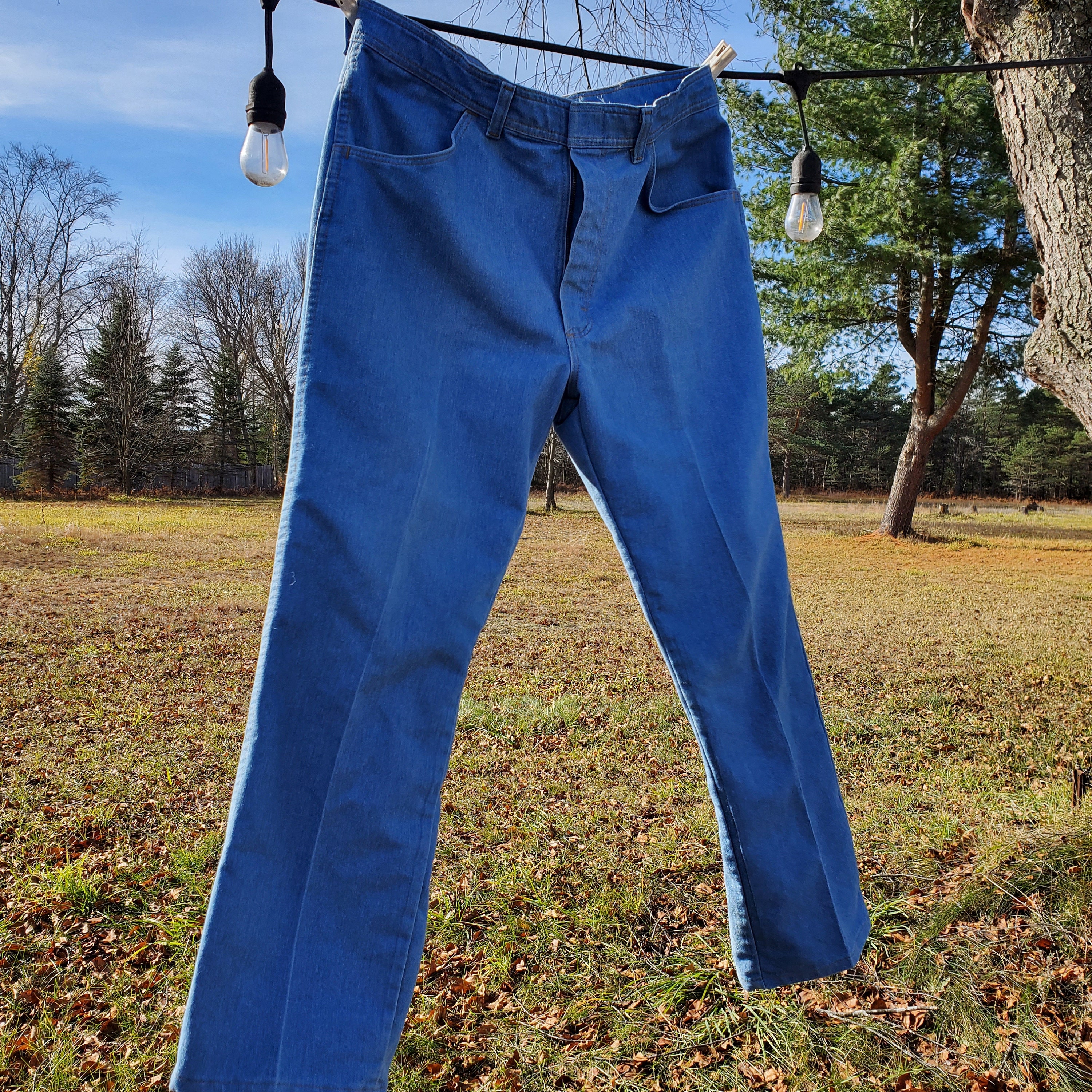 Vintage Grandpa Wrangler Blue Jeans 36x29 - Etsy