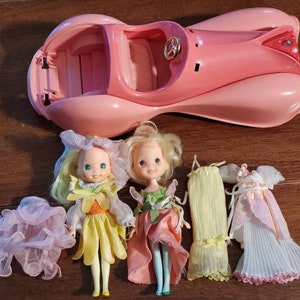1984 Rose Petal Place Dolls plus Car & Clothes Lot