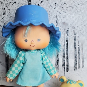 Blueberry Muffin American Greetings Doll w/ Pet Cheesecake -Strawberry Shortcake&#39;s Friend 1979