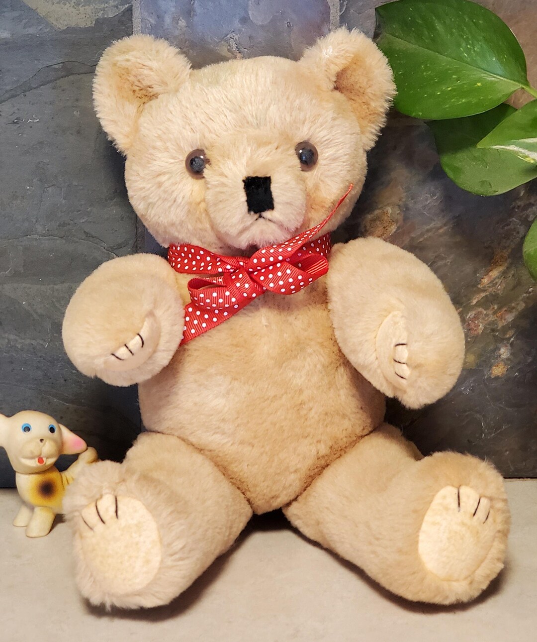 ぬいぐるみ vintage teddy bear with ribbon ぬいぐるみ・人形・置物 vintage teddy bear with ribbon