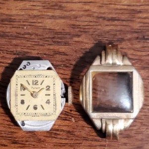 Antique Parker Wind Up Ladies Wrist Watch Face for repair