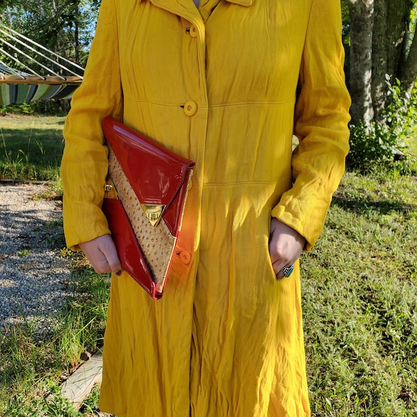 Vintage Ricemor MUSTARD Yellow Swing Coat