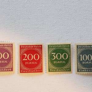 1920s Germany infla stamps shiny OG unhinged unused