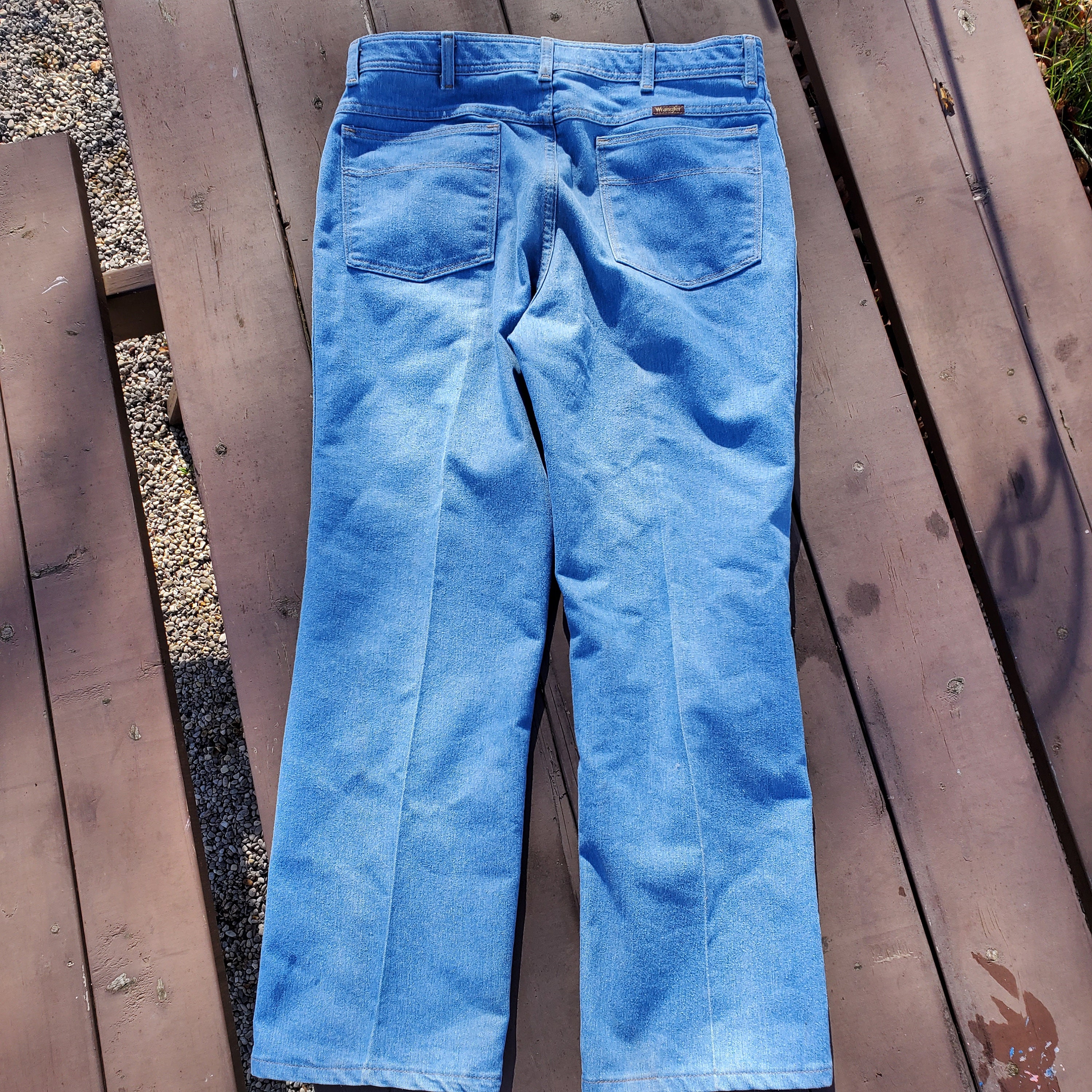Vintage Grandpa Wrangler Blue Jeans 36x29 - Etsy