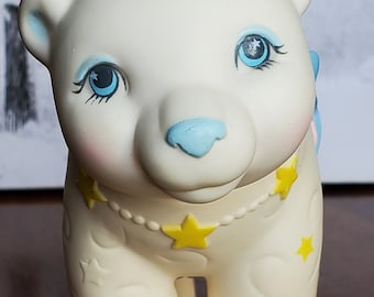 1986 Moon Dreamers Ursa Major White Polar Bear with Blue Saddle Hasbro