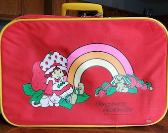 1980 Strawberry Shortcake Luggage Suitcase Travel Bag