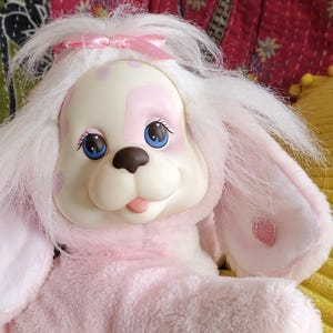 vintage Puppy Surprise 1991 Hasbro Pink & White Stuffed Animal
