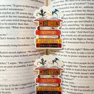 Fourth Wing | The Empyrean Series Book Stack | Vinyl Sticker image 4