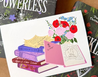 Powerless Book Stack || 5x7" Print