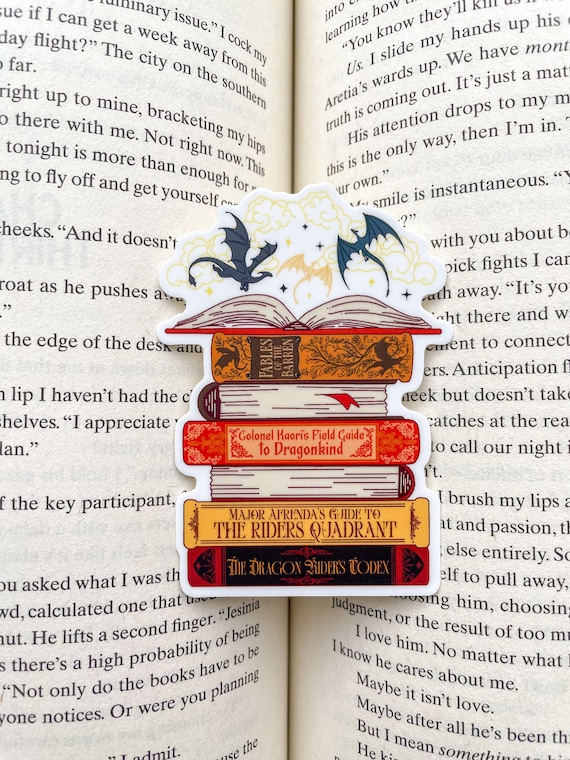 Fourth Wing | The Empyrean Series Book Stack | Vinyl Sticker