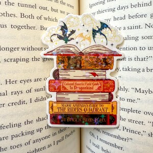 Fourth Wing | The Empyrean Series Book Stack | Vinyl Sticker image 2