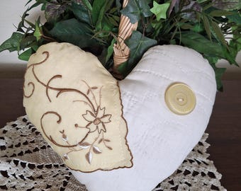 Cutter Quilt Heart- small accent pillow-FREE SHIPPING