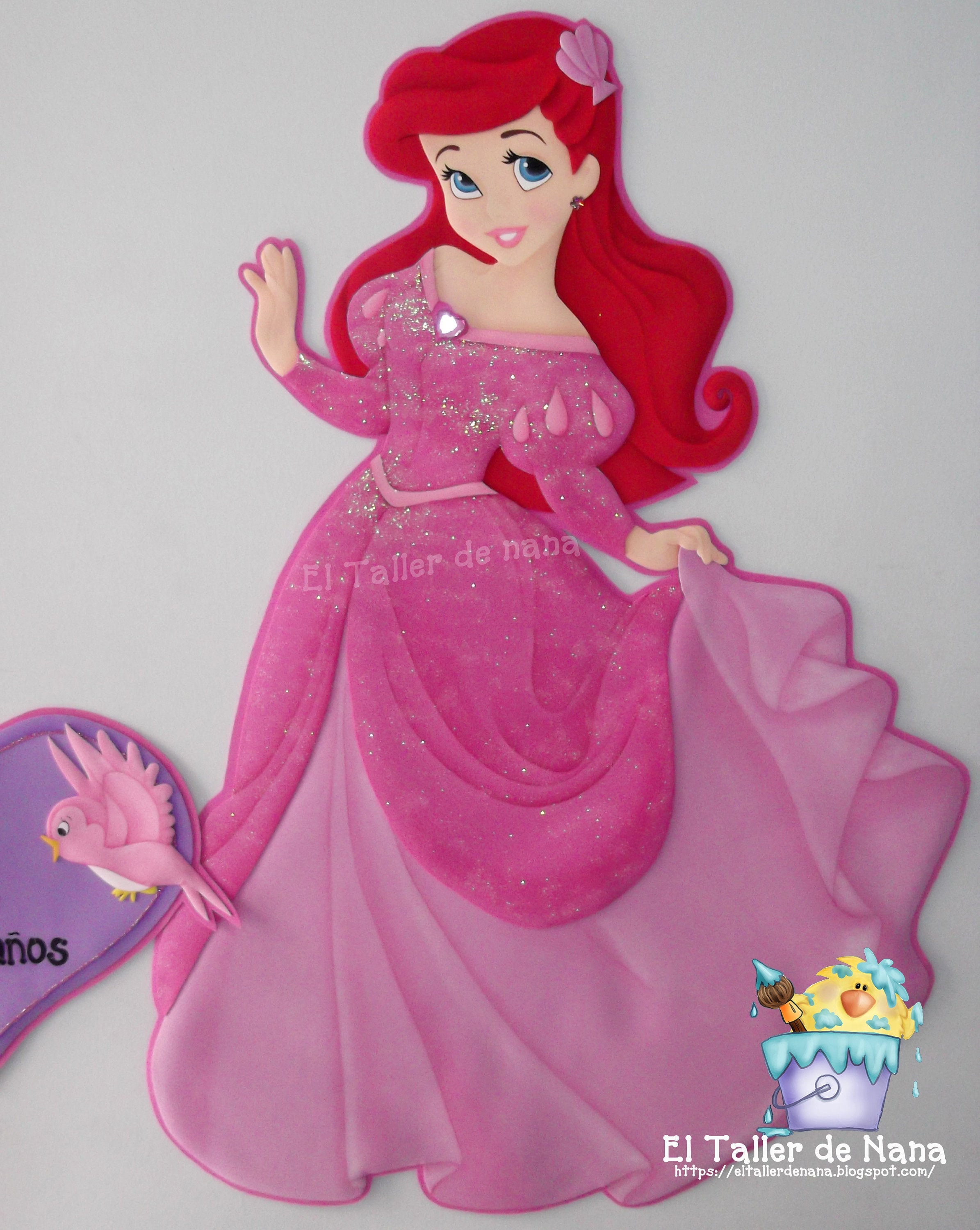 Princesa Ariel cms Molde Foami - Etsy España