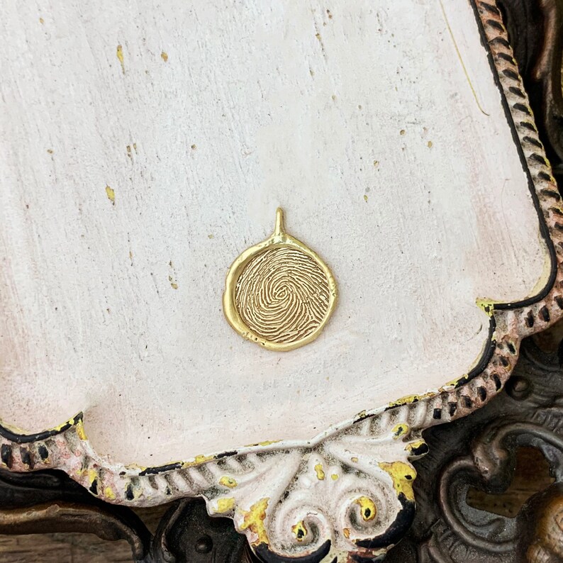 14k Gold Fingerprint Pendant 16mm Without Chain only Etsy India