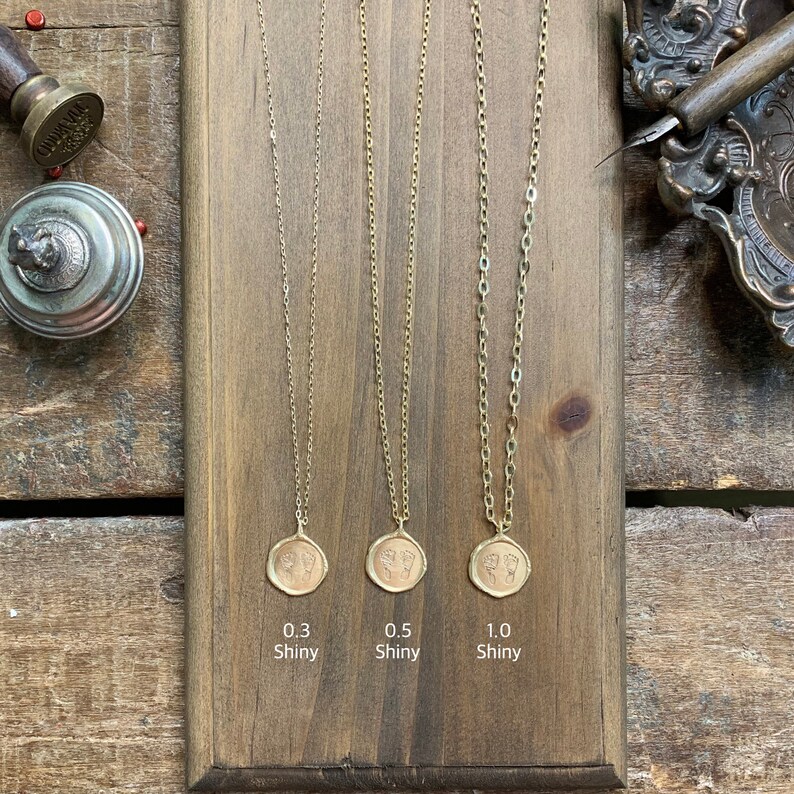 14k Gold Baby Footprint Necklace Footprint Jewelry Custom Etsy