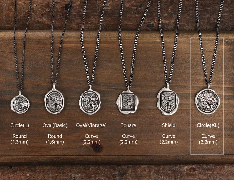 Memorial Necklace Keepsake Thumbprint Jewelry Fingerprint Etsy