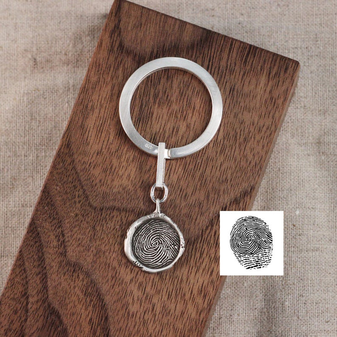 Classic seal Fingerprint Key Chain Etsy