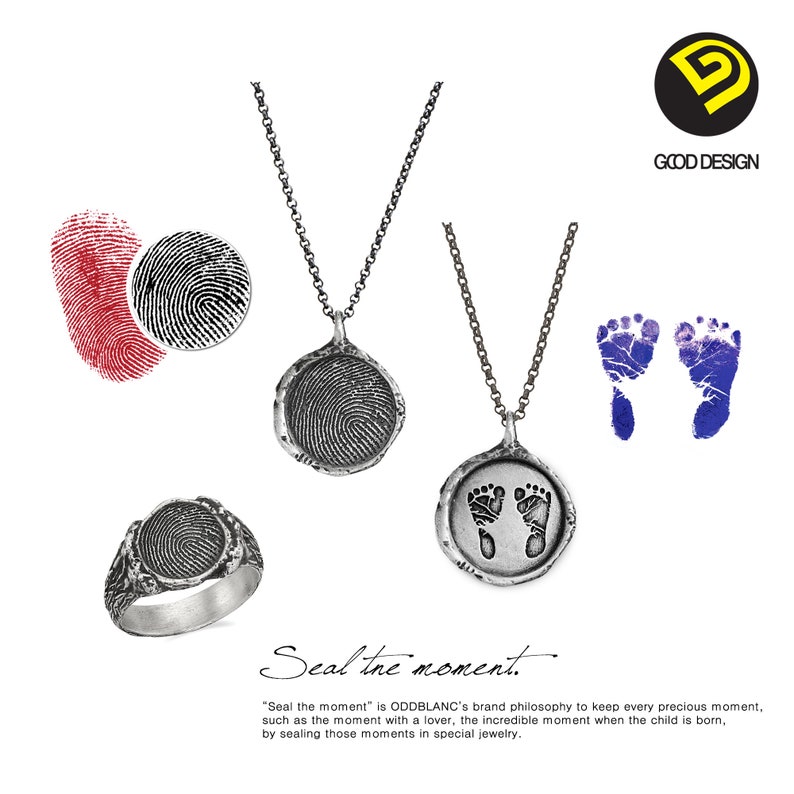 14k Gold Baby Footprint Necklace Footprint Jewelry Custom Etsy