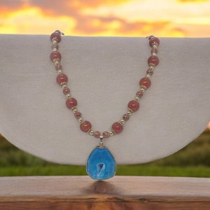 Agate Necklace - Jasper Necklace - Stone Necklace - Multicolored Necklace For Women - One Of A Kind Necklace - Statement Necklace - Gift