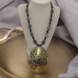 Collier léopard - Collier tendance - Collier imprimé animal - Collier multicolore pour femme - Collier imprimé léopard - Pièce unique