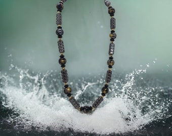 Gray Necklace For Women - One Of A Kind Necklace - Metal Necklace - Statement Necklace - Multicolored Necklace For Women - Gift For Women