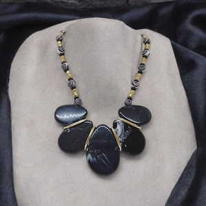Black Necklace For Women - Bib Necklace - Statement Necklace - Multicolored Necklace For Women - One Of A Kind Necklace - Gift For Her
