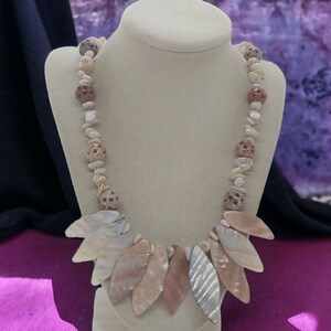 Shell Necklace For Her - Brown Shell Necklace - Brown Necklace For Her - One Of A Kind Necklace - Statement Necklace - Beach Necklace - Gift