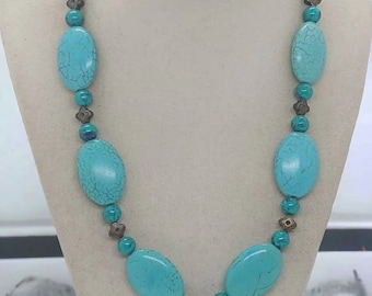 Turquoise Necklace For Women - Stone Necklace - One Of A Kind Necklace - Statement Necklace - Gemstone Necklace - SByourself Necklace - Gift