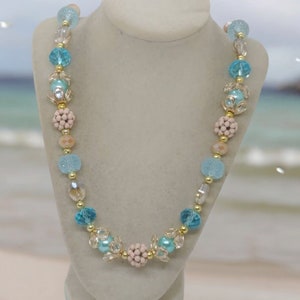 Blue Necklace For Women - Multicolored Necklace For Women - One Of A Kind Necklace - Pearl Necklace - Statement Necklace - Mother&#39;s Day Gift