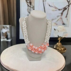 Pearl Necklace - Shamballa Necklace - Chunky Necklace - One Of A Kind Necklace - Statement Necklace - Multicolored Necklace For Women - Gift