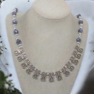Silver Necklace For Her - One Of A Kind Necklace - Statement Necklace - Bib Necklace - Multicolored Necklace For Women - Bridesmaid Necklace