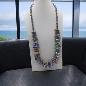 Hematite Necklace - Purple Necklace - Multicolored Necklace - One Of A Kind Necklace - Statement Necklace - Gemstone Necklace - Gift For Her