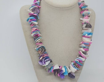Muschel Halskette für Frauen - Mehrfarbige Muschel Halskette - Strand Halskette - Muschel Halskette - Mehrfarbige Halskette - Einzigartige Halskette