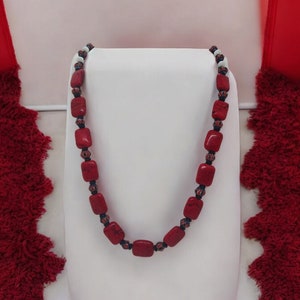 Red Jasper Necklace - Gemstone Necklace - One Of A Kind Necklace - Long Necklace - Statement Necklace - Multicolored Necklace For Women