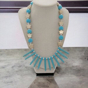 Turquoise Necklace For Women - Star Necklace - Stone Necklace - One Of A Kind Necklace - Statement Necklace - Bib Necklace - Gift For Her