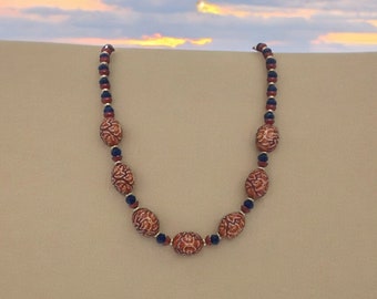 Orange Lucite Necklace - Orange Necklace For Her - One Of A Kind Necklace - Statement Necklace - Multicolored Necklace For Women - Gift