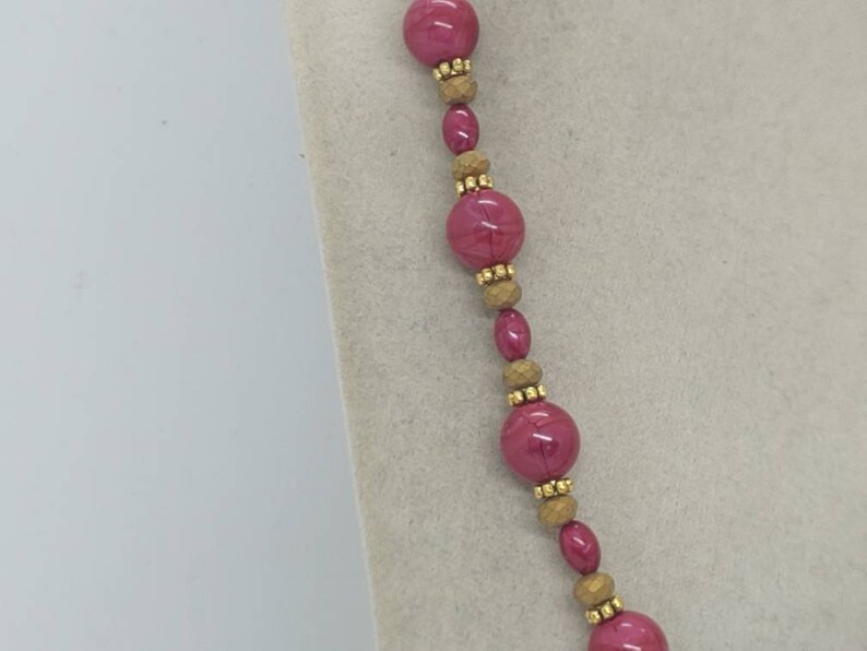 Wedding Necklace Gift Statement Necklace One Of A Kind Necklace Pink and Gold Necklace Heart Necklace Valentine/'s Day Necklace