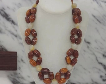 Orange Necklace For Women - Acrylic Necklace - Multicolored Necklace For Women - One Of A Kind Necklace - Statement Necklace - Gift For Her